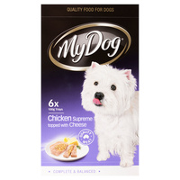 My Dog Chicken Supreme With Cheese Topping Svms 6 x 100g  image