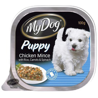 My Dog Puppy Mince Chicken Rice Carrot Spinach 12 x 100g image