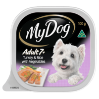 My Dog Senior Turkey Rice Veges Wet Dog Food 12 x 100g Tray  image