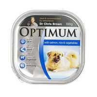 Optimum Adult Wet Dog Food with Salmon Rice & Vegetables 12 x 100g image