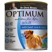 Optimum All Breed Wet Adult Dog Food Beef & Rice 700g x 12  image