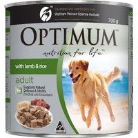 Optimum All Breed Wet Adult Dog Food Lamb & Rice 700g x 12  image