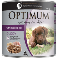Optimum All Breed Wet Puppy Food Chicken & Rice 700g x 12  image
