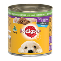 Pedigree Puppy Grab-A-Slab Wet Dog Food Minced w/ Chicken & Rice 12 x 700g image