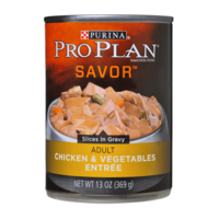 Pro Plan Slices in Gravy Adult Wet Dog Food Chicken & Vegetable Entrée 12 x 369g image