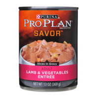 Pro Plan Slices in Gravy Adult Wet Dog Food Lamb & Vegetables Entrée 12 x 369g image