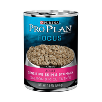 Pro Plan Adult Sensitive Skin & Stomach Wet Dog Food Salmon & Rice 12 x 369g image