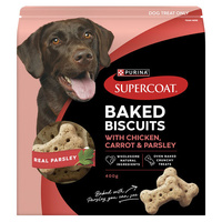 Supercoat Baked Biscuits Dog Treats with Chicken Carrot & Parsley 400g image