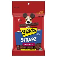 Schmackos Strapz Dog Tasty Treats w/ Liver 8 x 200g image