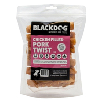 Blackdog Pork Twists Natural Dog Chew Treats 25 Pack image