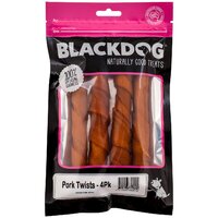 Blackdog Pork Twists Natural Dog Chew Treats 4 Pack image