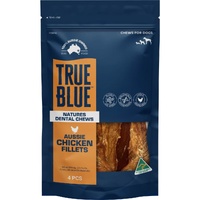 True Blue Air-Dried Dog Dental Chew Treats Aussie Chicken Fillets 4 Pack image
