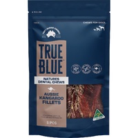 True Blue Air-Dried Dog Dental Chew Treats Aussie Kangaroo Fillets 5 Pack image