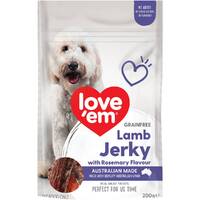 Love Em Grain Free Lamb Jerky w/ Rosemary Dog Treats 200g image