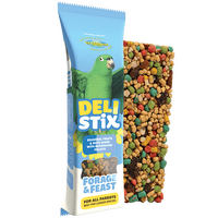 Vetafarm Deli Stix Forage & Feast Fruits & Nuts Mixed for Parrots 9 x 100g image