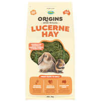 Vetafarm Origins Mini Bales Lucerne Hay for Breeding Rabbits & Guinea Pigs 1kg image