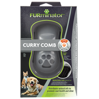 Furminator Curry Comb Molded Rubber Teeth Pet Grooming Tool for Dogs & Cats image