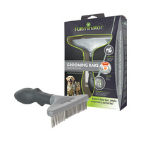 Furminator Grooming Rake Ergonomic Non-slip Handle for Dogs & Cats image