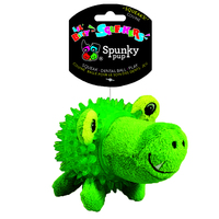 Spunky Pup Lil Bitty Squeaker Gator Plush Interactive Dog Toy image