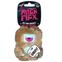 Spunky Pup Alien Flex Harry Mini Plush Pet Dog Squeaker Toy image