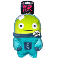 Spunky Pup Alien Flex Bubu Plush Pet Dog Squeaker Toy image