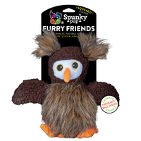 Spunky Pup Owl with Ball Squeaker Plush Interactive Dog Toy  image
