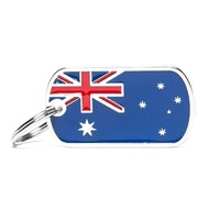 My Family Flag Australia ID Tag Pet Dog & Cat Collar Accessory image