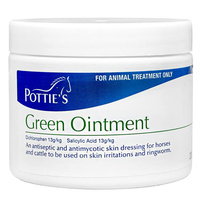 Potties Green Antispetic Cattle & Horses Skin Dressing Ointment 200g ($) image