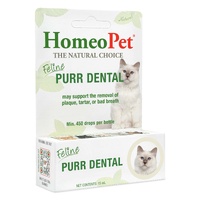 HomeoPet Feline Purr Dental Oral Drops Supplement for Cats & Kittens 15ml image