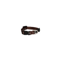 Rogz Utility Classic Reflective Durable Pet Dog Collar Brown XS image