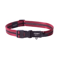 Rogz AirTech Classic Reflective Pet Dog Collar Rock Red Extra Large image