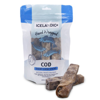 Icelandic+ Hand Wrapped Cod Skin Short Chew Sticks Natural Treats for Dogs 3pk image