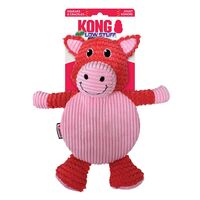 KONG Dog Low Stuff Crackle Tummiez Pig Toy Pink Large image