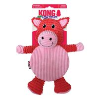 KONG Dog Low Stuff Crackle Tummiez Pig Toy Pink Large image