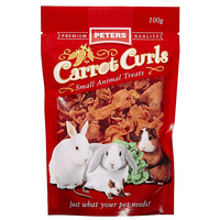 Peters Carrot Curls Chips Tasty Treat for Small Animals 6 x 200g image