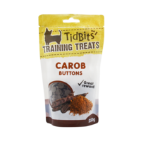 Tidbits Carob Buttons Dog Training Treats 250g image