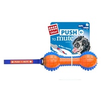 Gigwi Dog Push To Mute Transparent Squeak Toy Dumbell - 2 Colours image