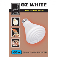 URS Oz White Ceramic Globe Infrared Heat Emitter - 4 Sizes image