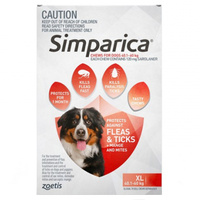 Simparica 40.1-60kg Extra Large Dog Tick & Flea Treatment - 2 Sizes image