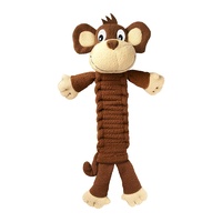 KONG Dog Bendeez Monkey Toy Brown - 2 Sizes image