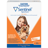 Sentinel Spectrum Very Small Dogs Flea Treatment Tasty Chews Brown - 2 Sizes image
