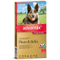 Advantix Large Dog 10-25kg Red Spot On Flea & Tick Treatment - 2 Sizes image