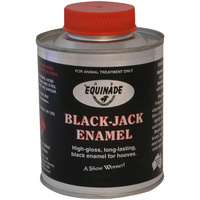 Equinade Black Jack Gloss Show Enamel Waterproof Horse Hoof Paint - 2 Sizes image