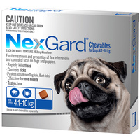 Nexgard Small Dogs Tasty Chews Tick & Flea Treatment 4.1-10kg - 2 Sizes image