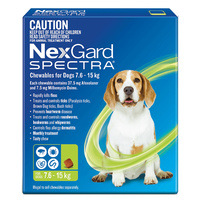 Nexgard Spectra Dogs Chewables Tick & Flea Treatment 7.6-15kg - 2 Sizes image