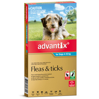 Advantix Medium Dog 4-10kg Teal Spot On Flea & Tick Treatment - 2 Sizes image