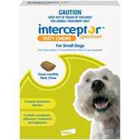 Interceptor Spectrum 4+ Kilos Small Dogs Tasty Treat Green Chew - 2 Sizes image
