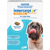 Interceptor Spectrum 22+ Kilos Large Dogs Tasty Treat Blue Chew - 2 Sizes image