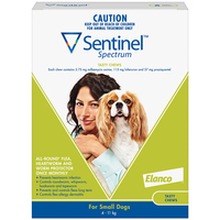 Sentinel Spectrum Small Dogs Flea Treatment Tasty Chews Green - 2 Sizes image