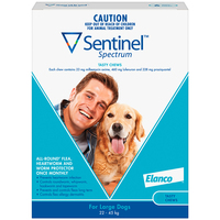 Sentinel Spectrum Large Dogs Flea Treatment Tasty Chews Blue - 2 Sizes image